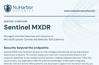 Sentinel MXDR Overview