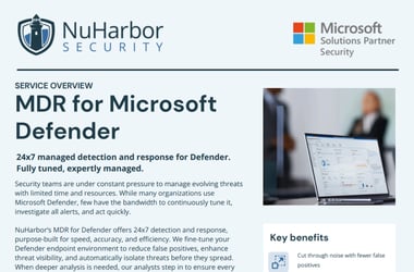 MDR for Microsoft Defender Service Overview