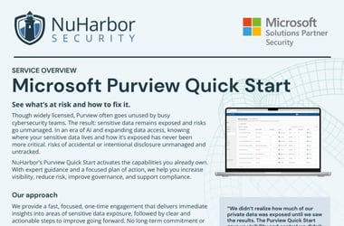 Microsoft Purview Quick Start Service Overview