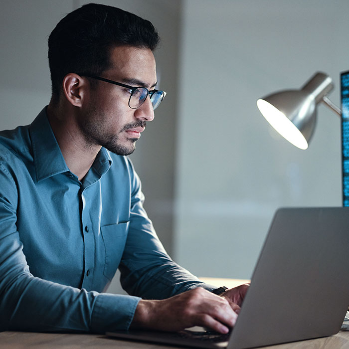 Man working at desk